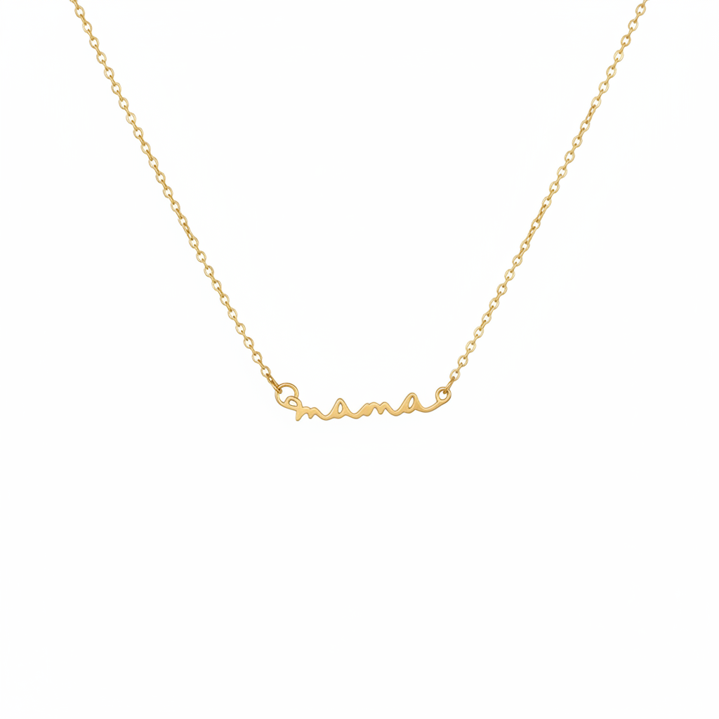 Mama necklace detail