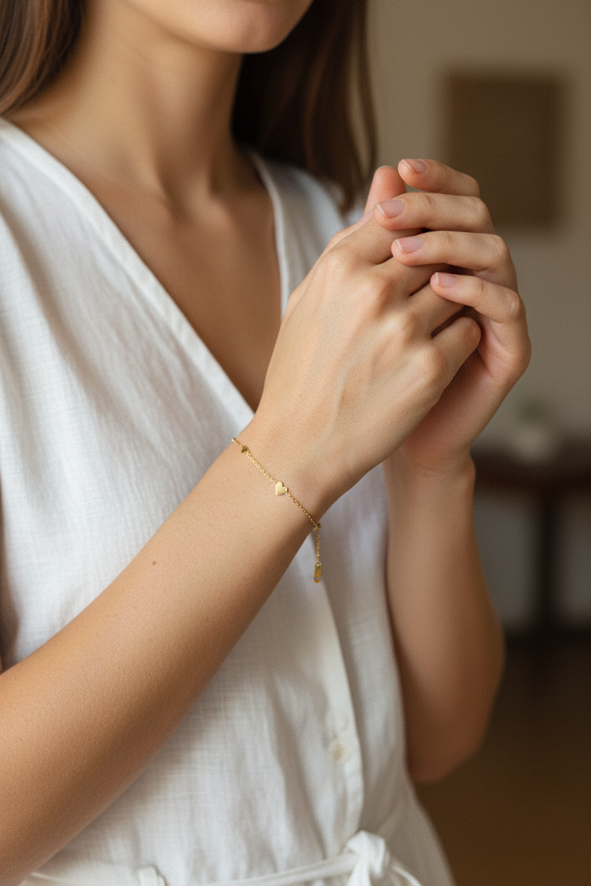 Naturlig modelbilde med armbånd